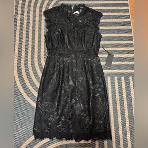 Forever 21 Black Lace/Leather Dress